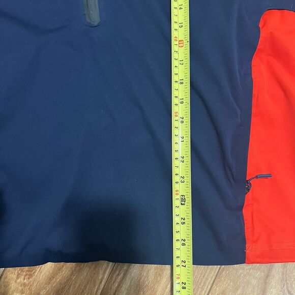 Ralph Lauren RLX Pullover Jacket Men XL Blue Orange Windbreaker Golf Performance - Picture 6 of 8